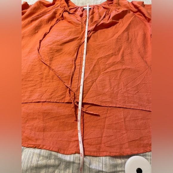 A new day light orange oversized flowy top sz M - Picture 8 of 9